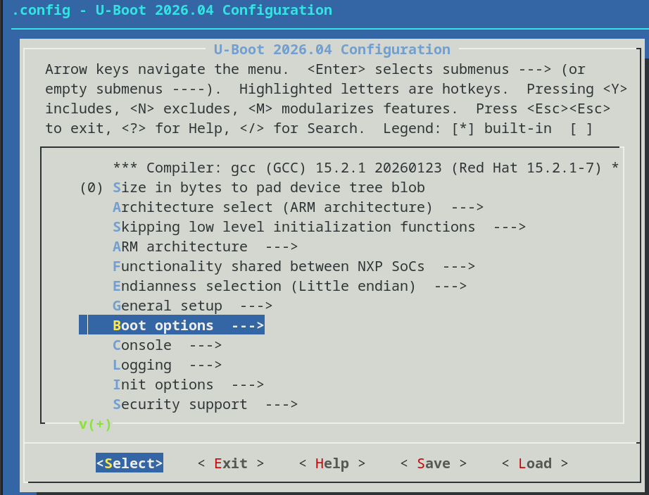 U-Boot menuconfig